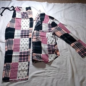 VICTORIA'S SECRET 2 PIECE SLEEPWEAR, LARGE SIZE(top&bottom), colors:multi color